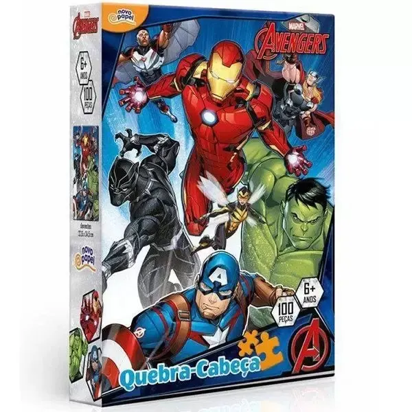 Quebra-cabeça Vingadores, 100 peças (Toyster 8035)