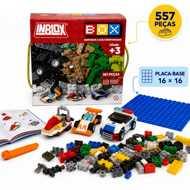 Blocos de montar, 557 peças